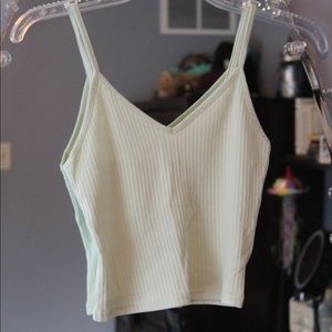 Topshop mint green cropped tank top